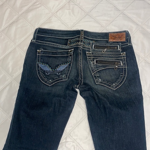 Limited Edition Robins Jean. Size 28. With turquoise studs. Rock n roll vibe - Picture 2 of 9